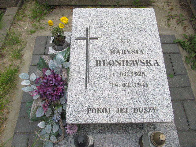 Maria Błoniewska 1925 Brzeziny - Grobonet - Wyszukiwarka osób pochowanych