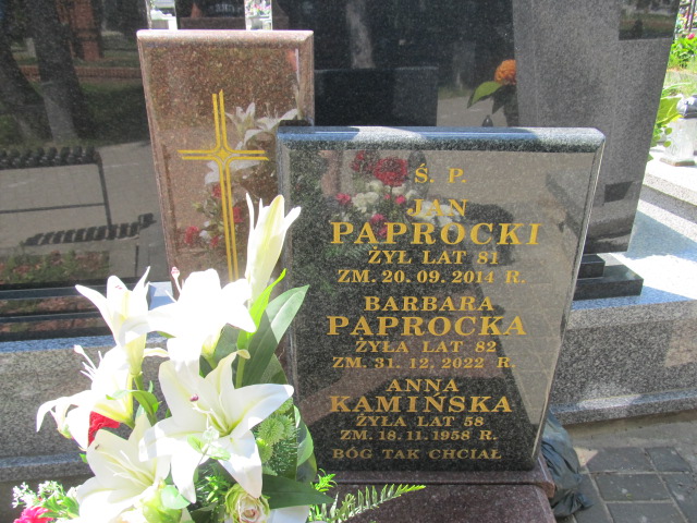 Barbara Paprocka 1940 Brzeziny - Grobonet - Wyszukiwarka osób pochowanych