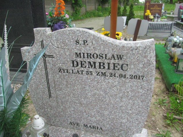 Mirosław Dembiec 1961 Brzeziny - Grobonet - Wyszukiwarka osób pochowanych